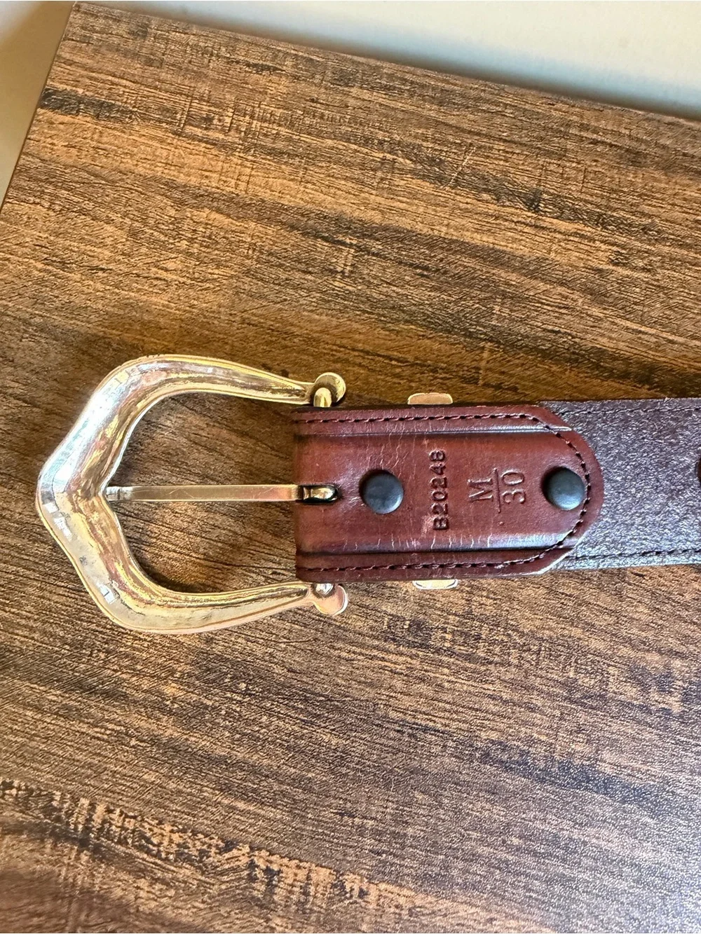 Brighton Brown Leather Belt Size M